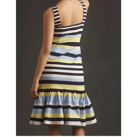 Anthropologie Square Neck Sleeveless Midi Dress - Picture 4 of 8